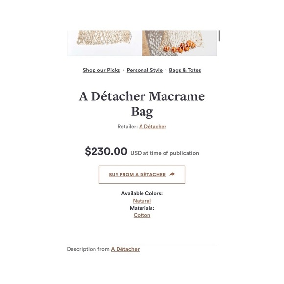 A Détacher Macrame Bag (very expandable) - Picture 3 of 10